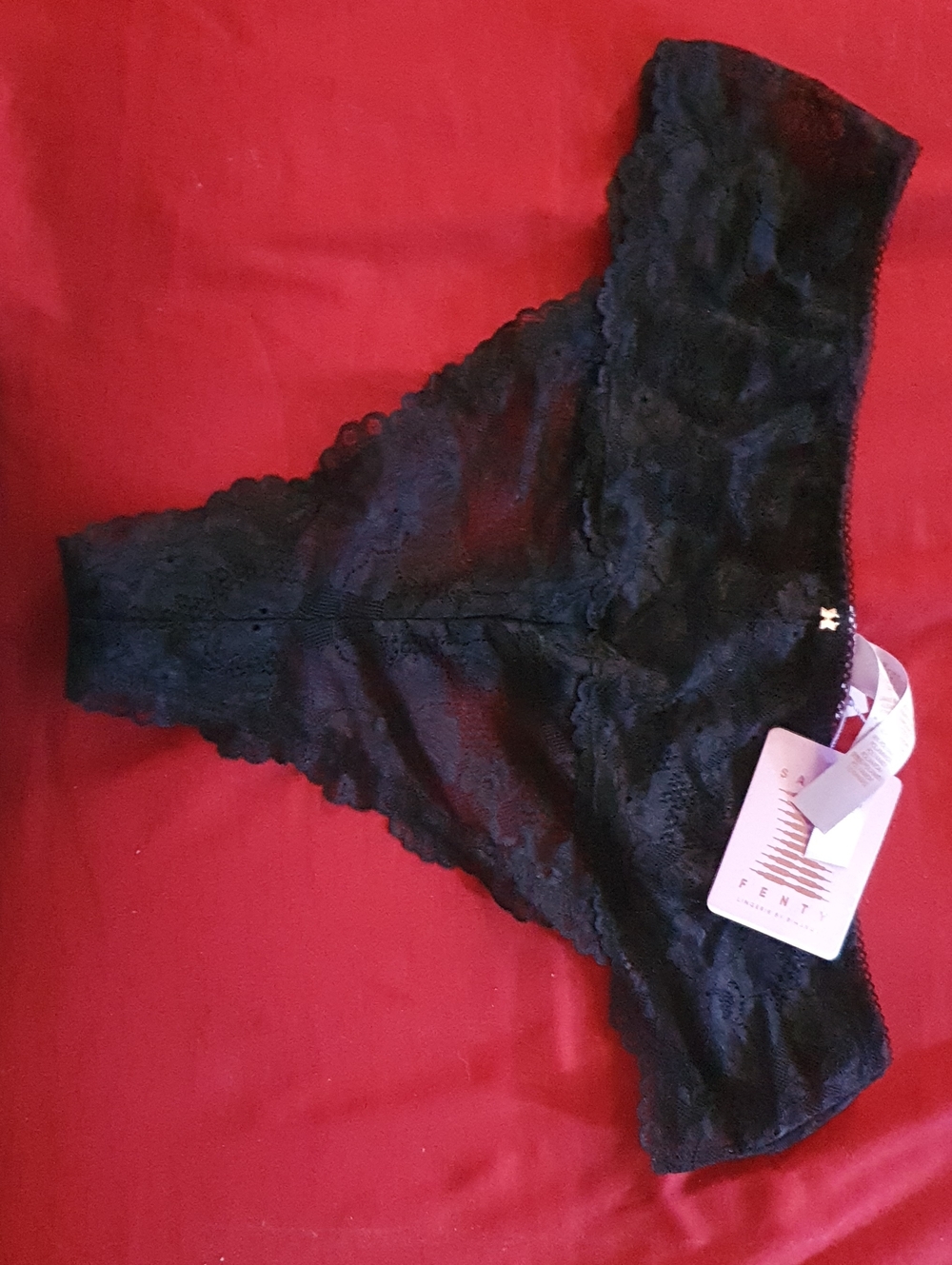 🐞Savage X Fenty Black Lace Thong